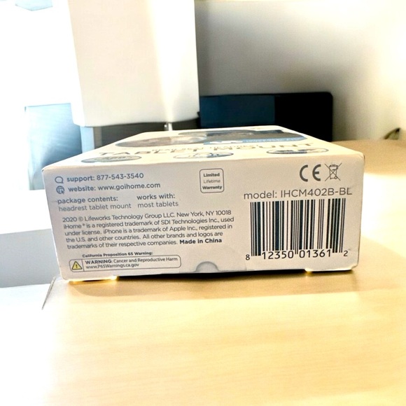 New iH Auto Rear Seat Headrest Tablet Mount | Universal Fit - Picture 4 of 4